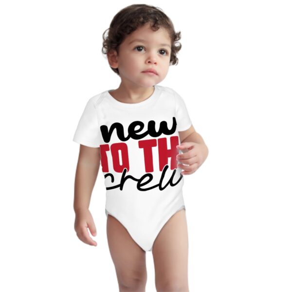 New To Crew Short Sleeve Onesie Customized Services - Image 3