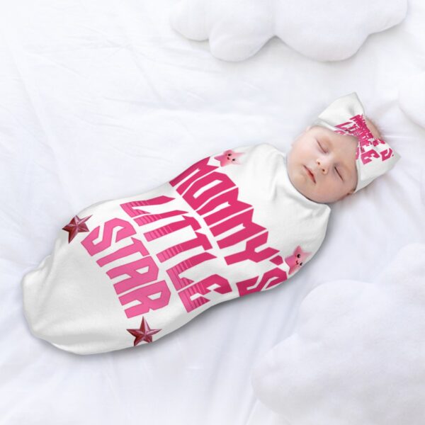 Mommy Little Star Baby Swaddle Sack with Baby Headbands - Image 2