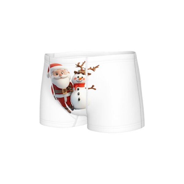 Cute Santa With Snowman Boys Boxer Briefs - Image 5