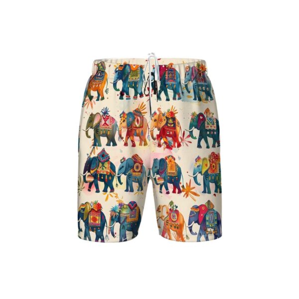 Boho Elephant Kids Swim Trunks - Image 2