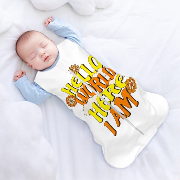 Hello World Sleeveless Baby Sleep Sack - Image 3