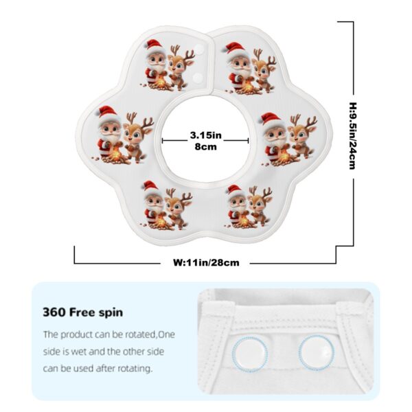 Cute Santa Petal Cotton Baby Bibs - Image 5