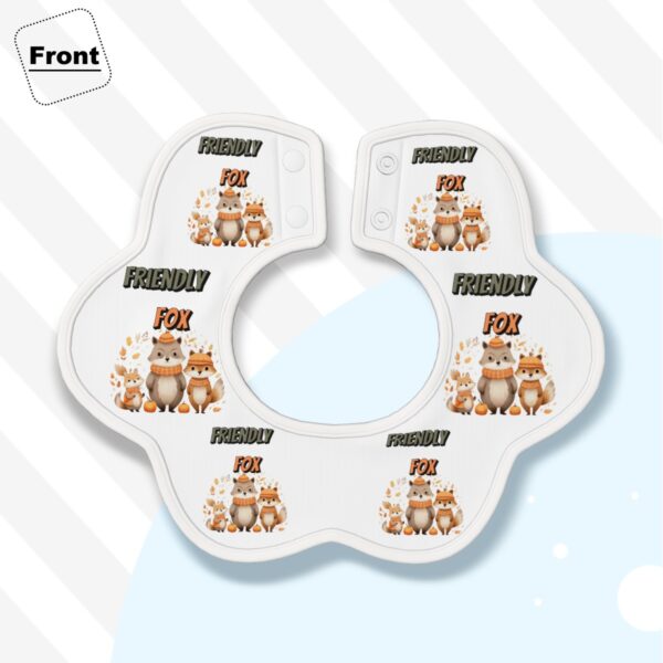 Christmas Friendly Fox Petal Cotton Baby Bibs - Image 3