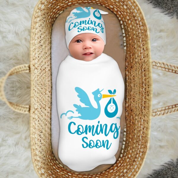 Baby Coming Soon Swaddle Blanket - Image 4