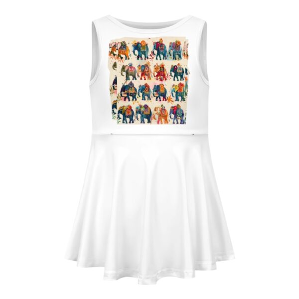 Boho Elephant Girls Dress - Image 3