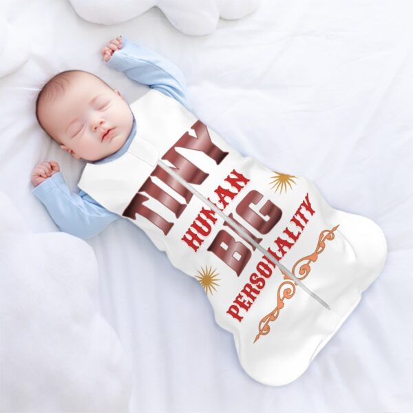 Tiny Human Big Personality Sleeveless Baby Sleep Sack - Image 3