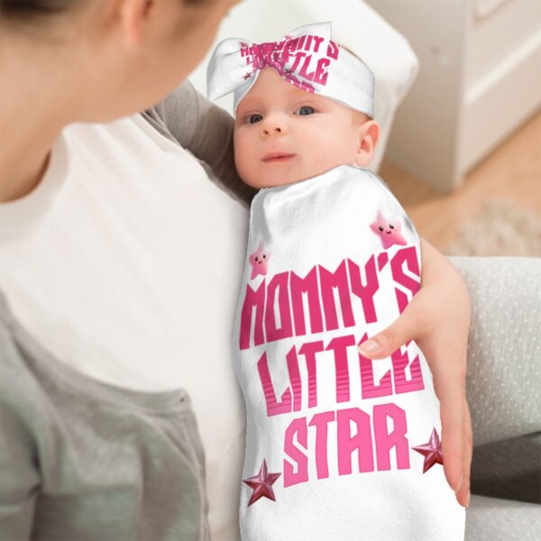 Mommy Little Star Baby Swaddle Sack with Baby Headbands - Image 3