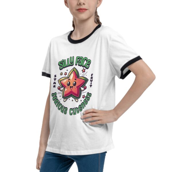 Hello Silly Face Star T Shirts for Teens with Black Border - Image 5