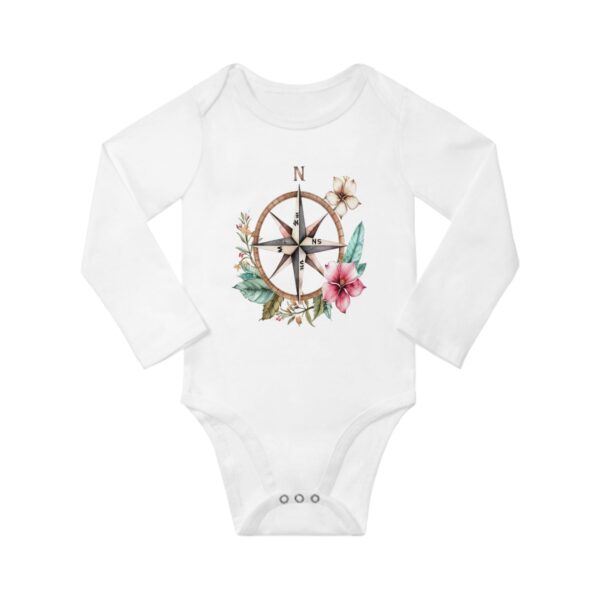 Floral Compass Long Sleeve Onesies - Image 6