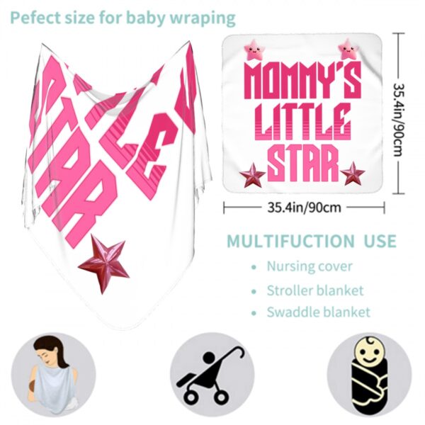 Mommy's Little Star Newborn Swaddle Blanket - Image 3