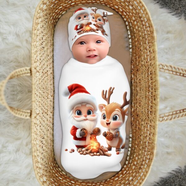 Cute Santa Baby Swaddle Blanket - Image 4