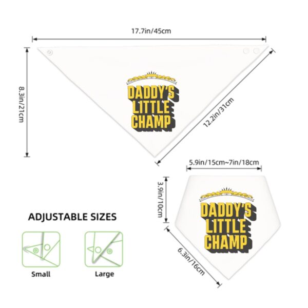 Daddy's Little Champ Baby Drool Bibs - Image 5