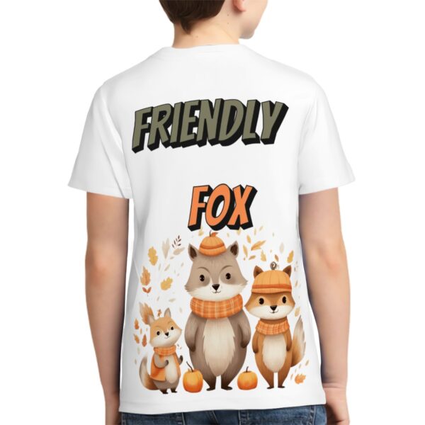 Christmas Friendly Fox T Shirts for Teens (Overall Design) - Image 4