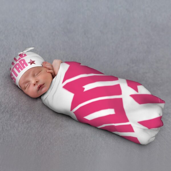 Mommy Little Star Baby Swaddle Blanket & Beanie Hat Set - Image 5