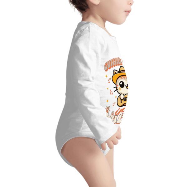 Guitar Genius Kitty Long Sleeve Onesies - Image 5