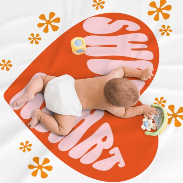 My Love For You Sweet Heart Large Baby Blanket - Image 4