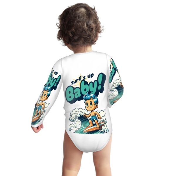 Baby Lets Surf Baby Onesies (Long Sleeve) Customized Services - Image 3