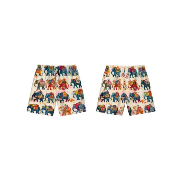 Boho Elephant Kids Swim Trunks - Image 3