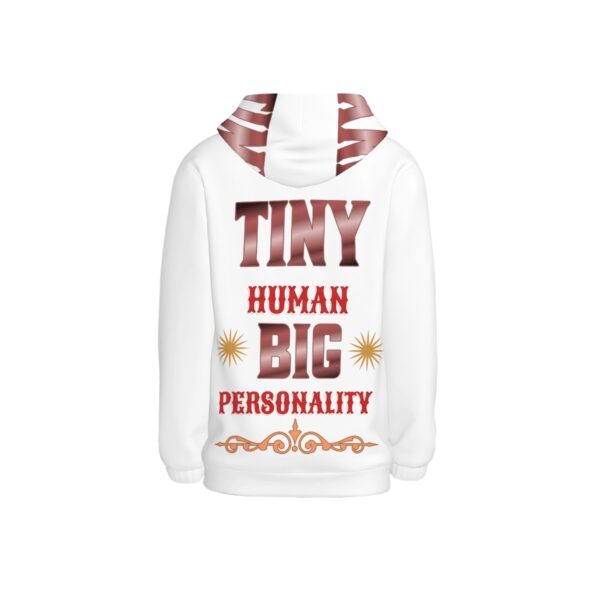 Tiny Human Big Personality Hoodies for Teens No Hood Cord - Image 4