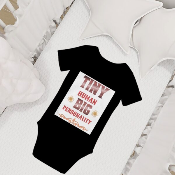 Tiny Human Big Personality Baby Onesies (Short Sleeve) - Image 7