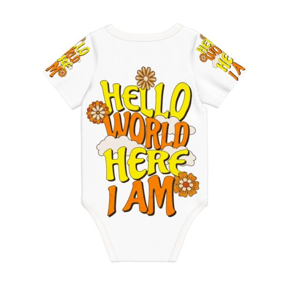 Hello World Baby Short Sleeve Onesies - Image 4