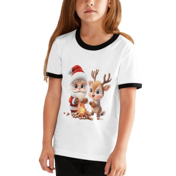 Cute Santa T Shirts for Teens with Black Border