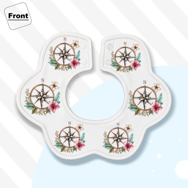 Floral Compass Petal Cotton Baby Bibs - Image 3