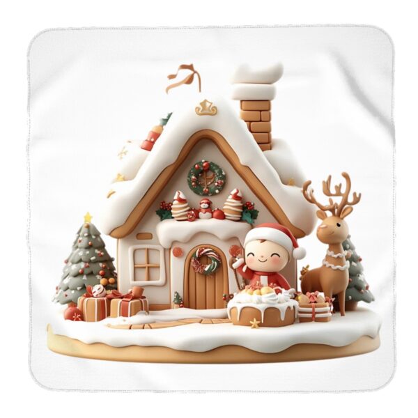 Christmas House Cute Santa Newborn Swaddle Blanket