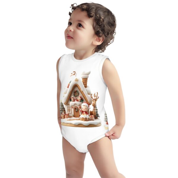 Christmas House Cute Santa Baby Onesie - Image 2