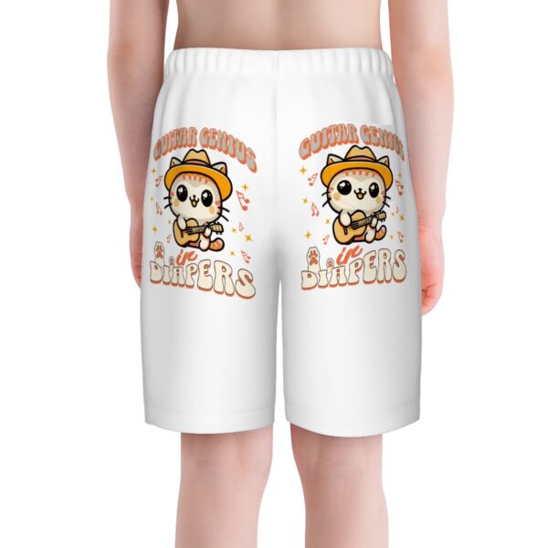 Guitar Genius Kitty Teen Beach Shorts - Image 3