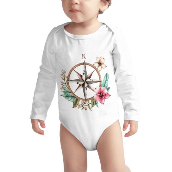 Floral Compass Long Sleeve Onesies