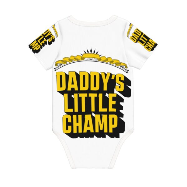 Daddy's Little Champ Baby Short Sleeve Onesies - Image 4