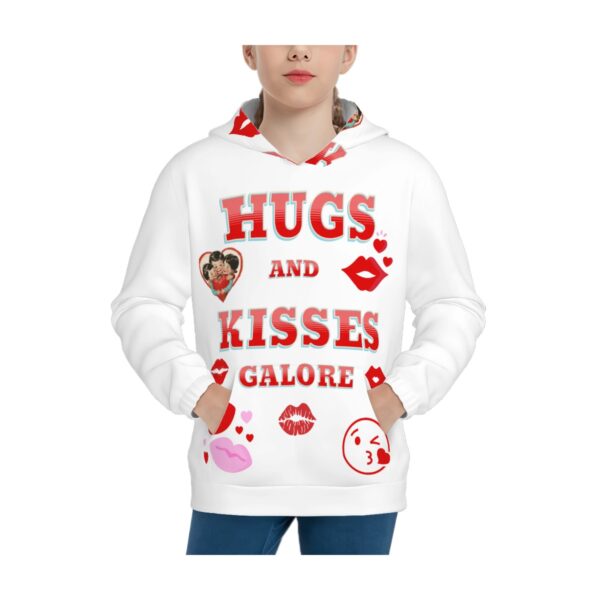 Hugs & Kisses Hoodies for Teens No Hood Cord