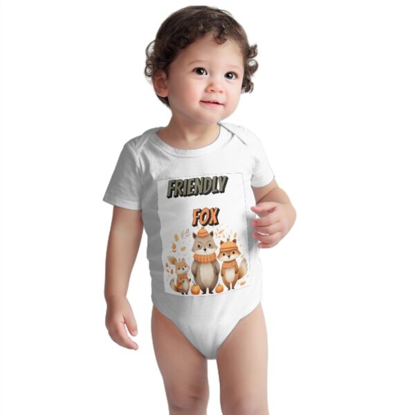 Christmas Friendly Fox Baby Onesies (Short Sleeve) - Image 4