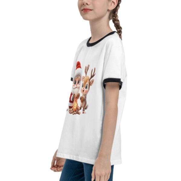 Cute Santa T Shirts for Teens with Black Border - Image 4