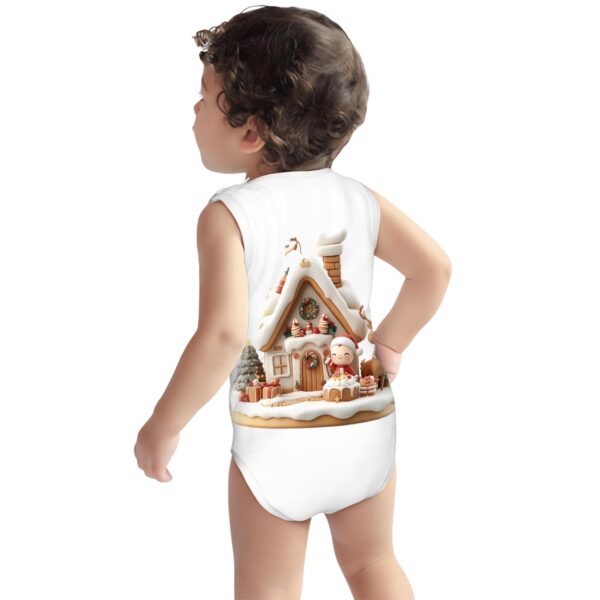 Christmas House Cute Santa Baby Onesie - Image 3