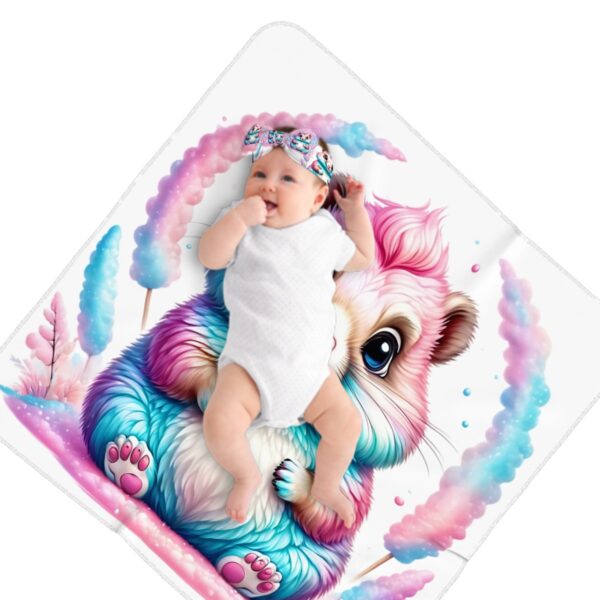 Colorful Bunny Baby Headbands & Swaddle Blanket Set - Image 4