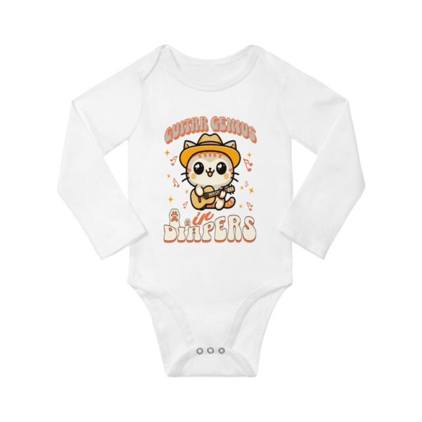 Guitar Genius Kitty Long Sleeve Onesies - Image 6