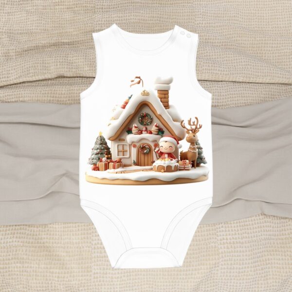 Christmas House Cute Santa Baby Onesie - Image 4