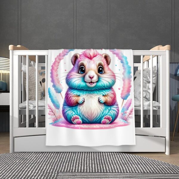 Colorful Bunny Super Soft Plush Baby Blanket - Image 2