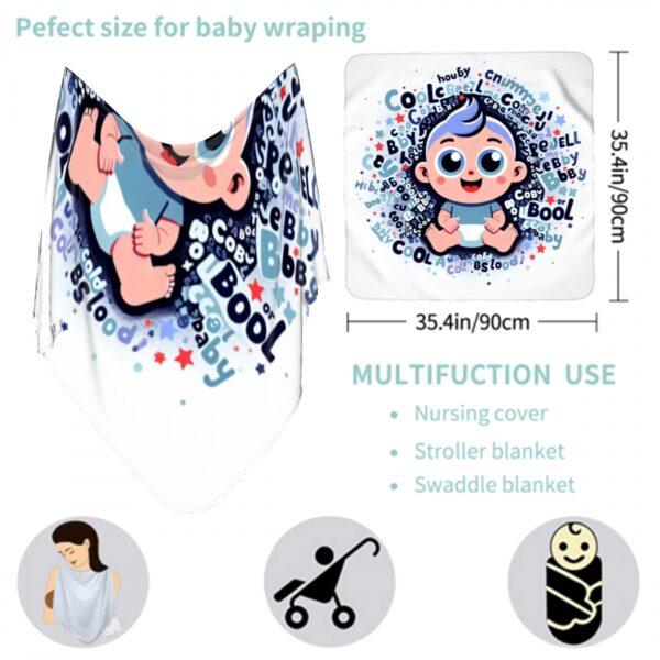 Cool Baby Boy Newborn Swaddle Blanket - Image 3