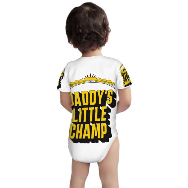 Daddy's Little Champ Baby Short Sleeve Onesies - Image 2