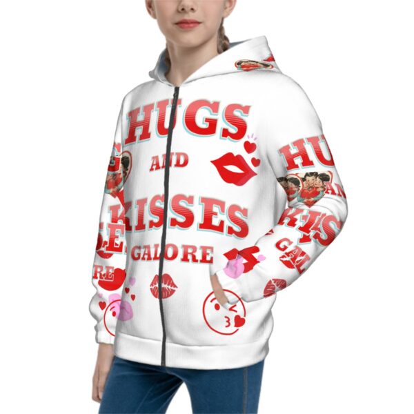 Hugs & Kisses Teen Zip Up Hoodie (Without Cord) - Image 2