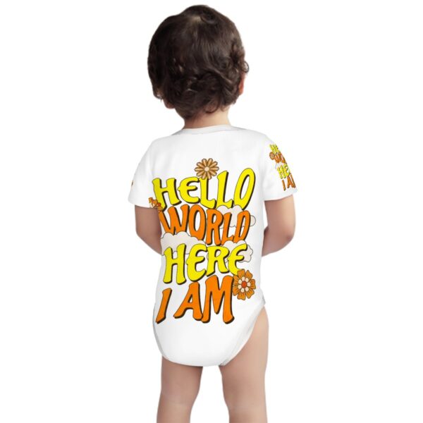 Hello World Short Sleeve Onesie Customized Services - Image 4