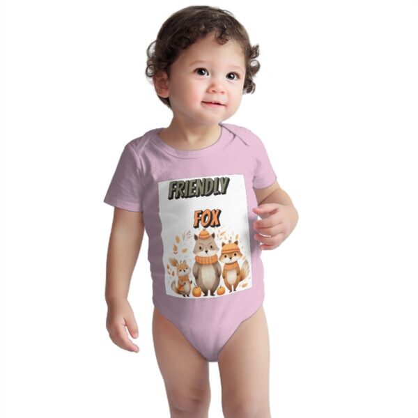 Christmas Friendly Fox Baby Onesies (Short Sleeve) - Image 3