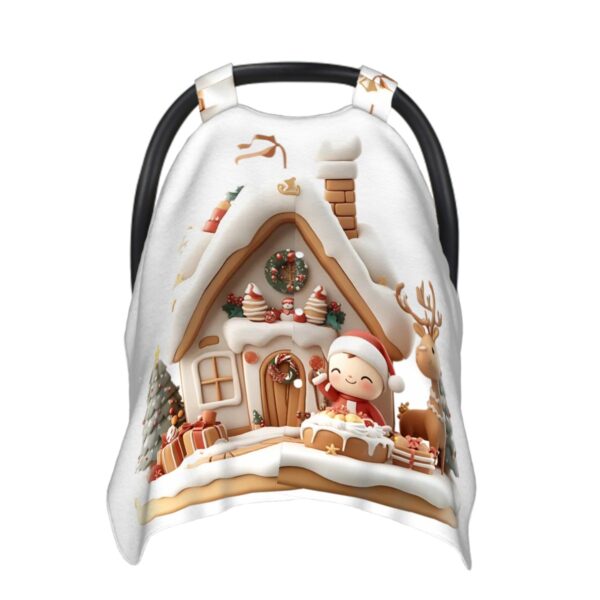 Christmas House Cute Santa Baby Car Seat Cover