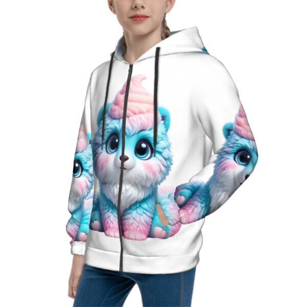 Fluffy Cute Cat Hoodies for Teens - Image 2