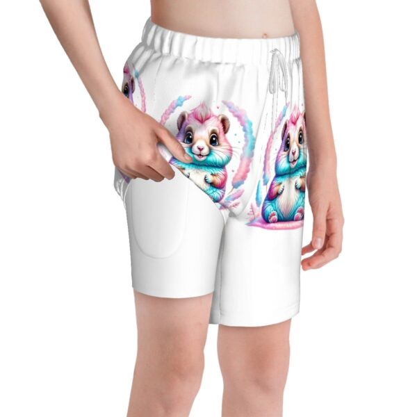 Colorful Bunny Kids Swim Trunks - Image 9