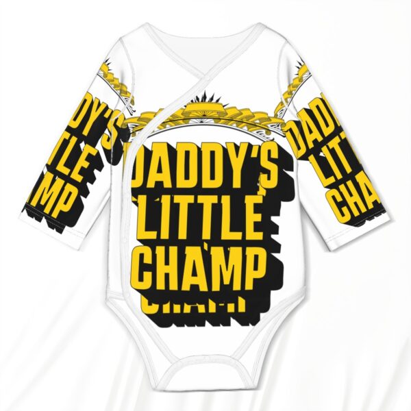 Daddy's Little Champ Baby Onesies (Long Sleeve) Customized Services - Image 4