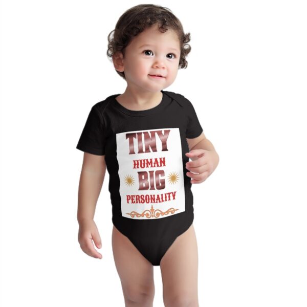 Tiny Human Big Personality Baby Onesies (Short Sleeve)